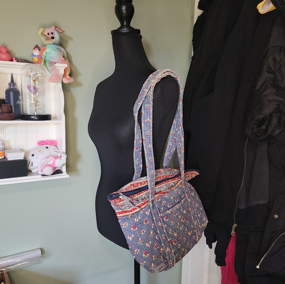 Floral Quilted Tote Bag
